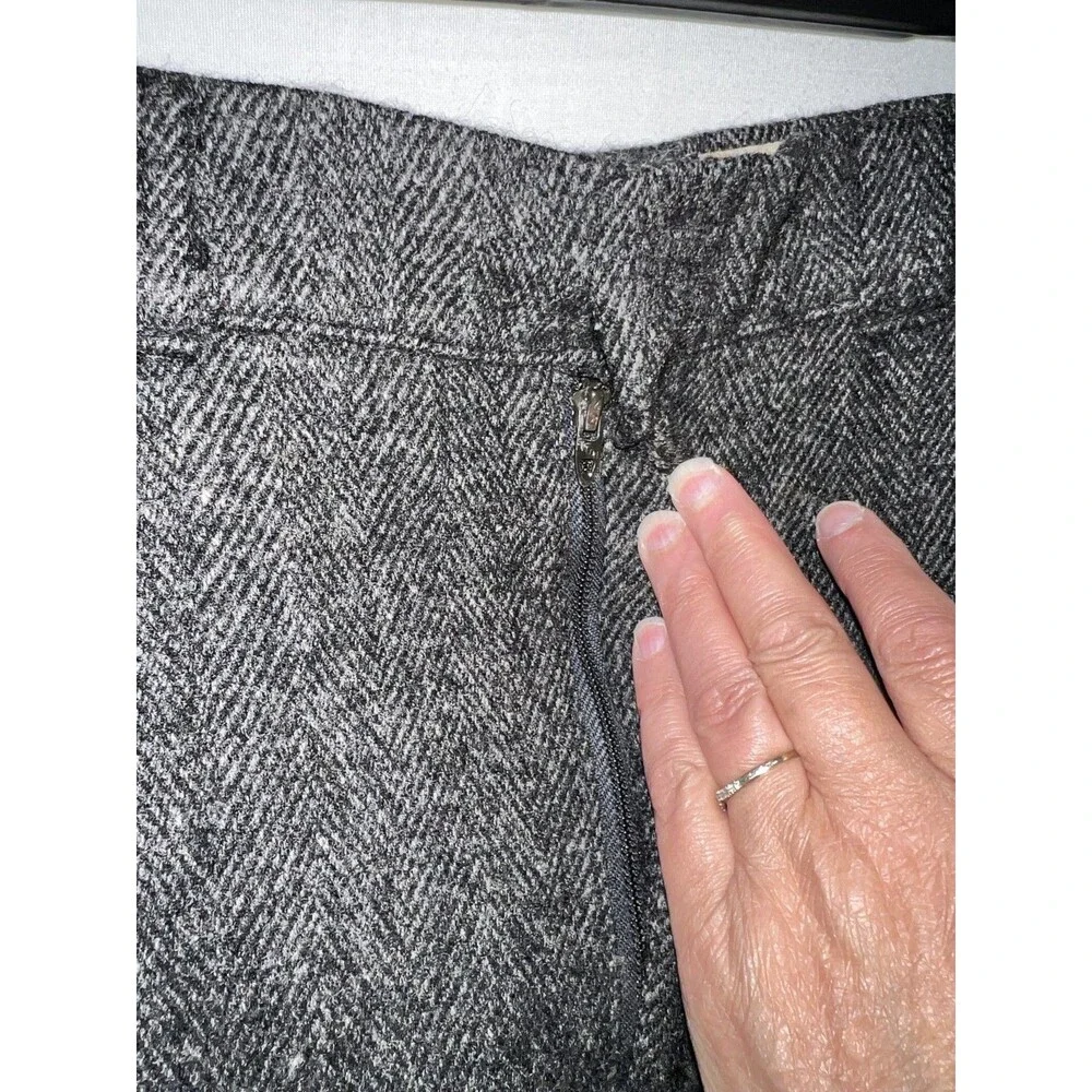 Vtg LL Bean Freeport Maine Thick Heavy Men Wool Pants Hunting Tweed Plaid 34x28